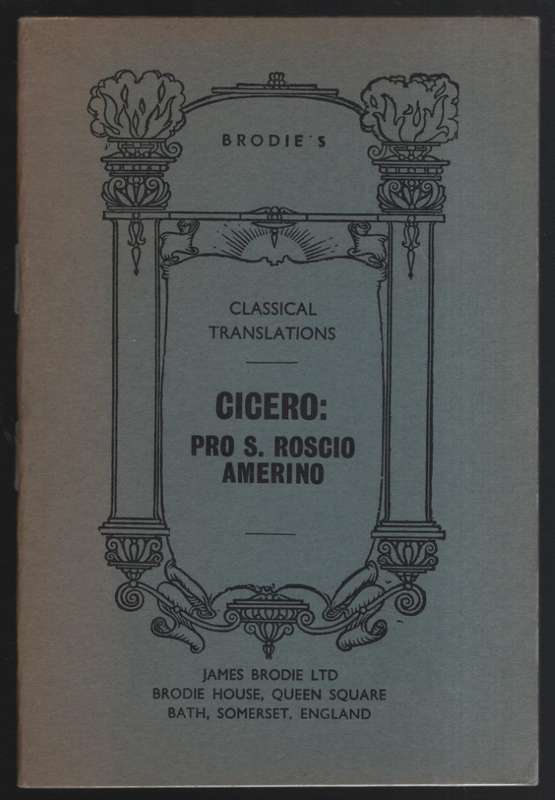 CICERO PRO S ROSCIO AMERINO - CICERO