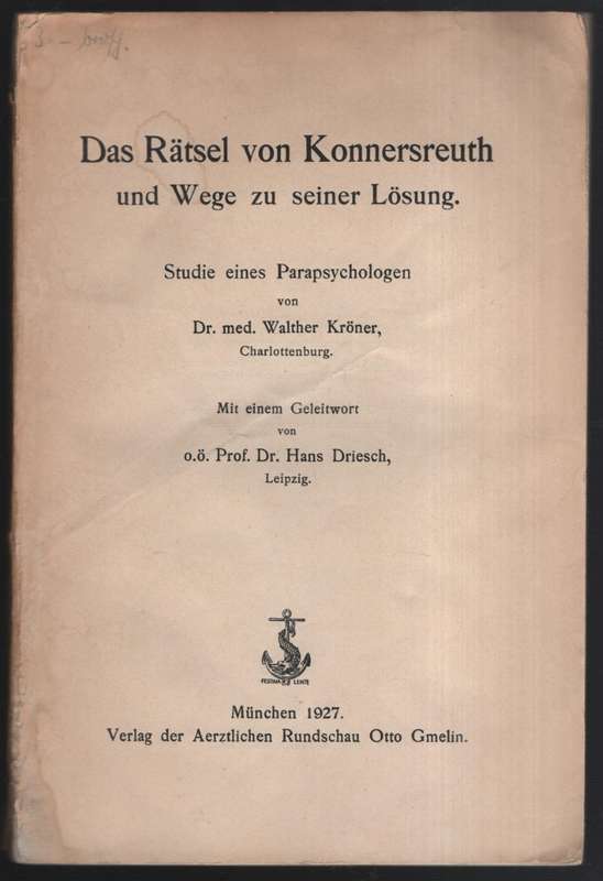 DAS RATSEL VON KONNERSREUTH UND WEGE - KRONER,W