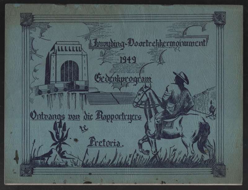 Ontvangs van die Rapportryers te Pretoria. Inwyding Voortrekkermonum - Anon