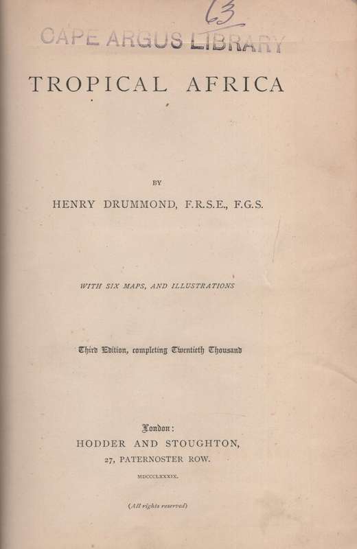 Tropical Africa - Drummond, Henry