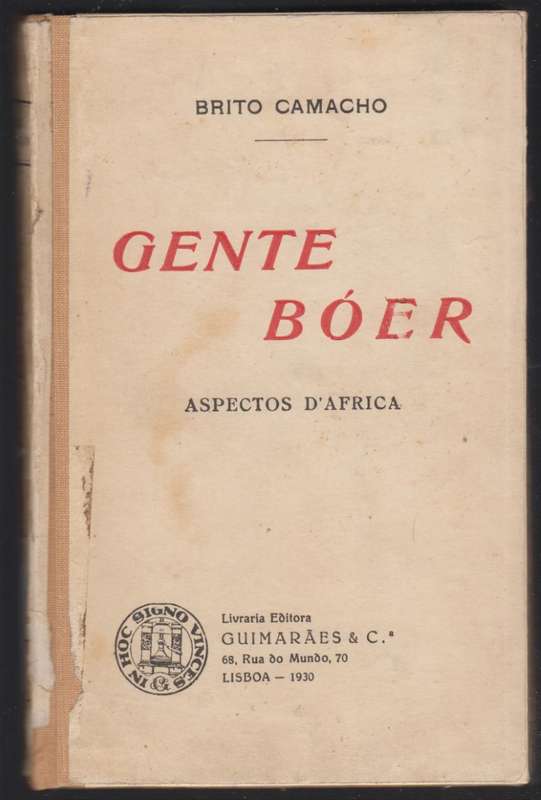 Gente BÃ³er. Aspectos D'Africa. - Camacho, Brito