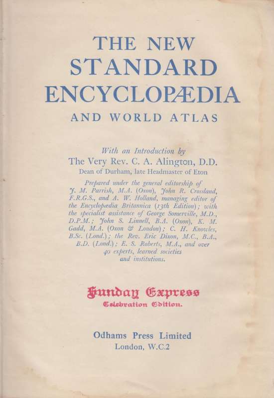 The New Standard Encyclopedia and World Atlas - Parrish, J. M.; Et al
