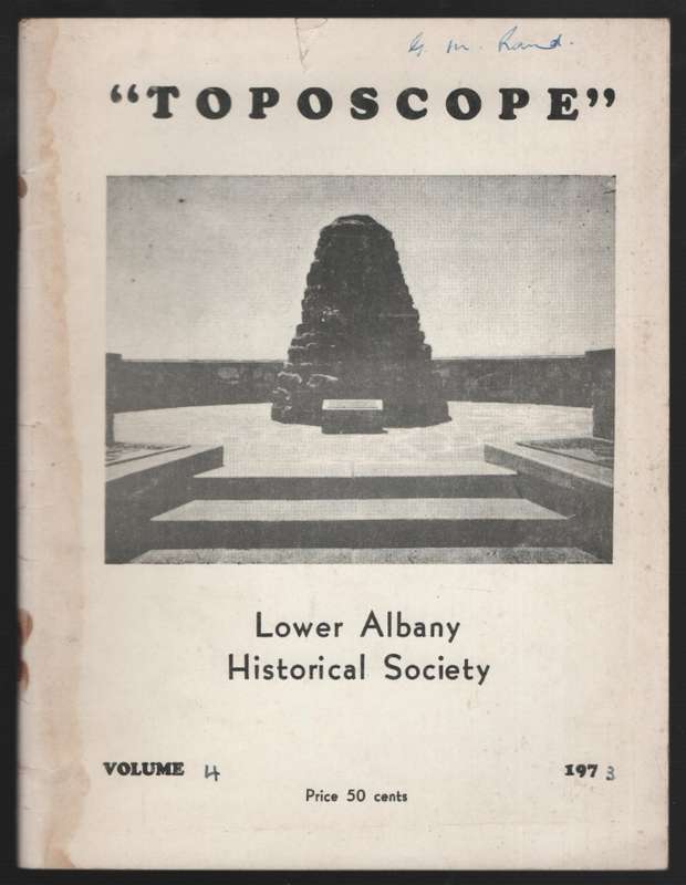 Toposcope. Lower Albany Historical Society, Volume 4, 1973 - ANON