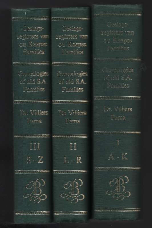 Geslagsregisters van Ou Kaapse Families / Genealogies of Old S.A. Fa - De Villiers, C. C.; (revised