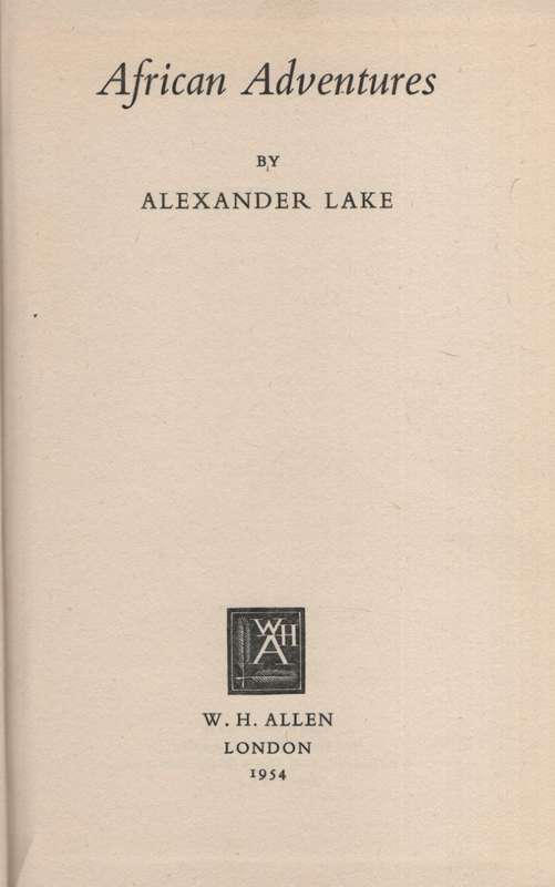 African Adventures - Lake, Alexander