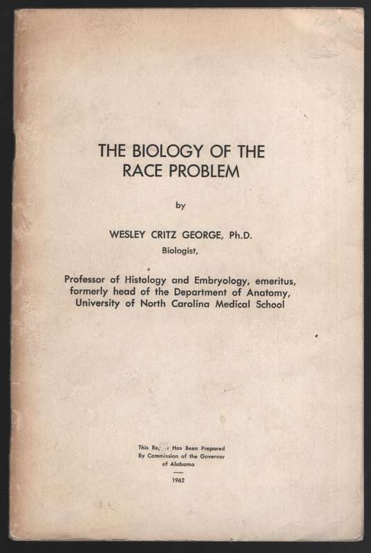 The Biology of the Race Problem - George, Wesley Critz