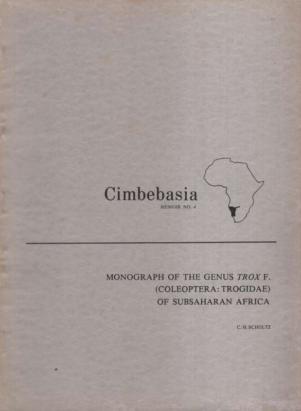 Monograph of the Genus Trox F. (Coleoptera: Trogidae) of Subsaharan  - Scholtz, C. H.