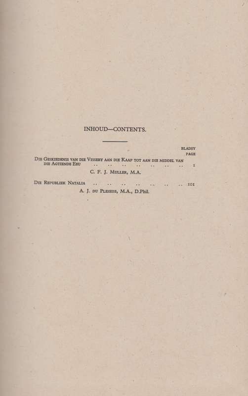 Argief-Jaarboek vir Suid-Afrikaanse Geskiedenis 1942 Deel 1 / Archiv - Muller, C. F. J.; Du Plessis