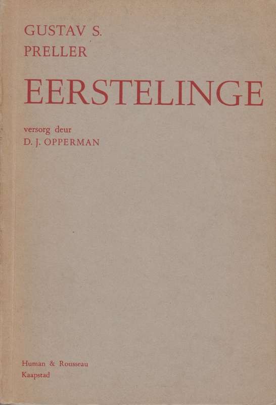 Eerstelinge - Preller, Gustav S.