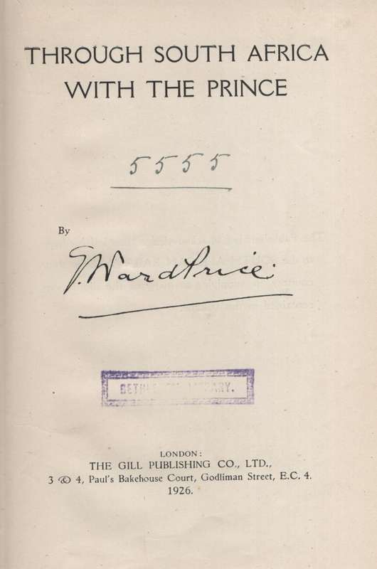Through South Africa with the Prince - Price, Edward