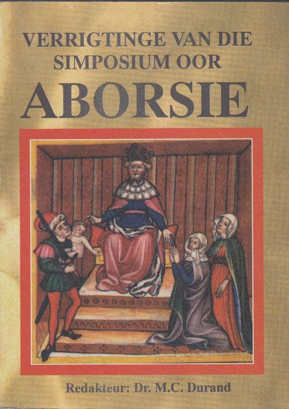 VERRIGTINGE VAN DIE SIMPOSIUM ABORSIE - DURAND,M