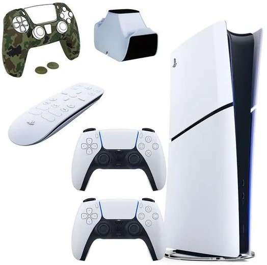 Sony PlayStation 5 Slim Digital White Console Bundle PS5