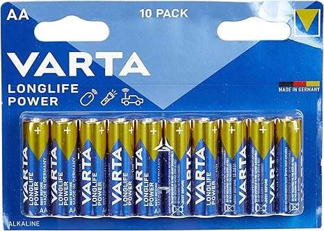 The Varta Industrial Pro Alkaline AA batteries are specifically designed for high-drain devices m...