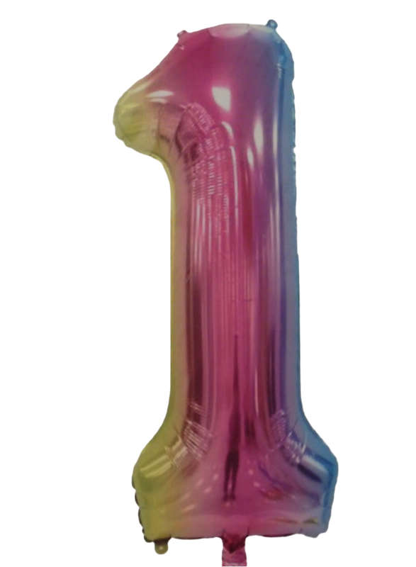 Casey 102cm Rainbow Balloon Number.1