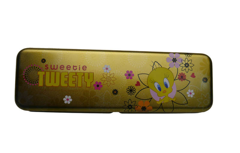 A compact durable tin pencil case featuring the iconic Looney Tunes character Tweety Bird. Ideal ...