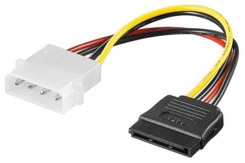 UNIQUE SATA MALE TO 4 PIN FEMALE MOLEX adapter -power cable designed to convert a 4-pin Molex con...