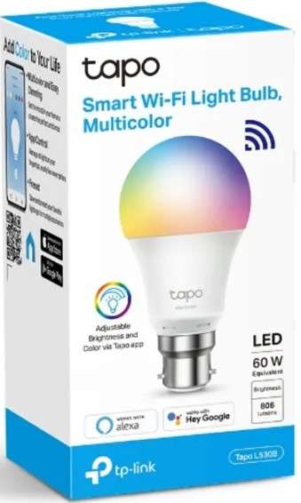 TP-Link Tapo L530B Smart Wi-Fi Multicolour Light Bulb 1 year Limited Warranty