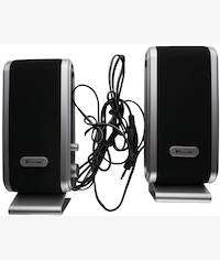 Unique USB Multimedia Speakers Black & Silver
