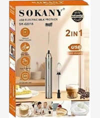 Sokany 2 IN 1 USB Rechargeable Milk Frother & Egg Beater
