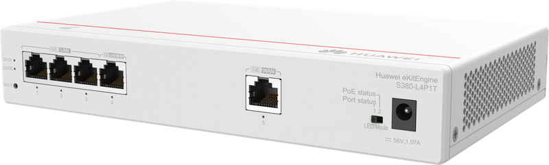 S380-L4P1T  1*GE WAN  4*GE LAN(PoE+  50W)