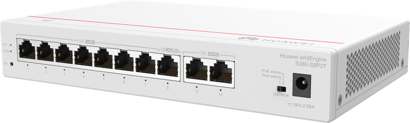 S380-S8P2T  2*GE WAN  8*GE LAN(PoE+  124W)