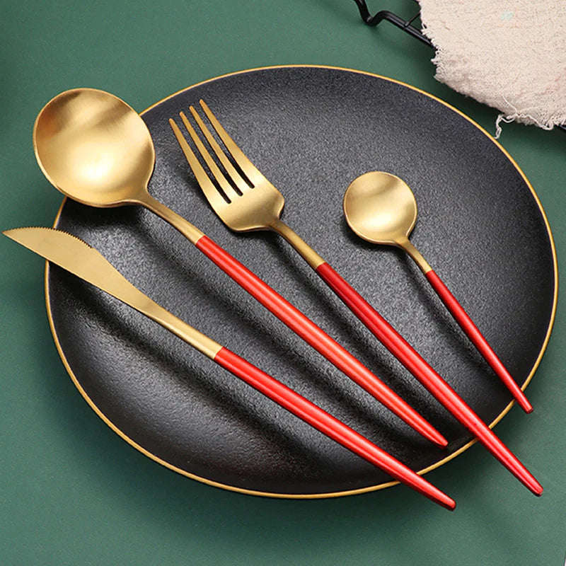 24 PCs Premium Steel Cutlery Set