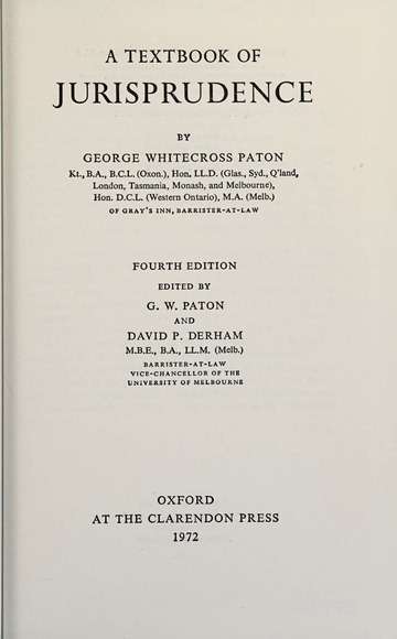 A TEXT-BOOK OF JURISPRUDENCE