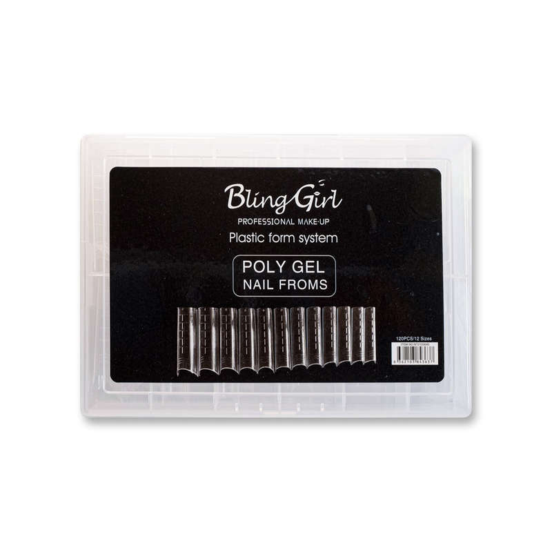 Bling Girl Plastic Form System Poly Gel Nail Forms