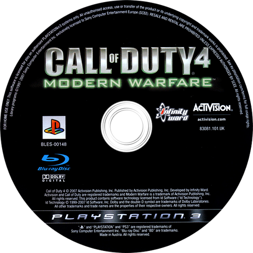 PS3 - Call of Duty 4 Modern Warfare - Game of The Year Edition - Pre-Owned