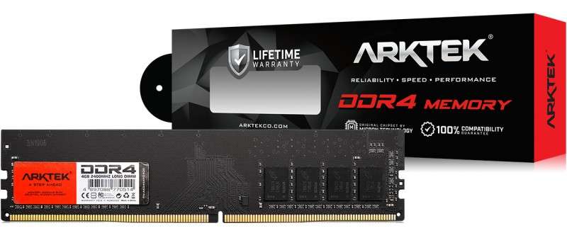 Arktek 4GB DDR4 2400Mhz 1.2v CL17 Desktop Memory - Arktek
