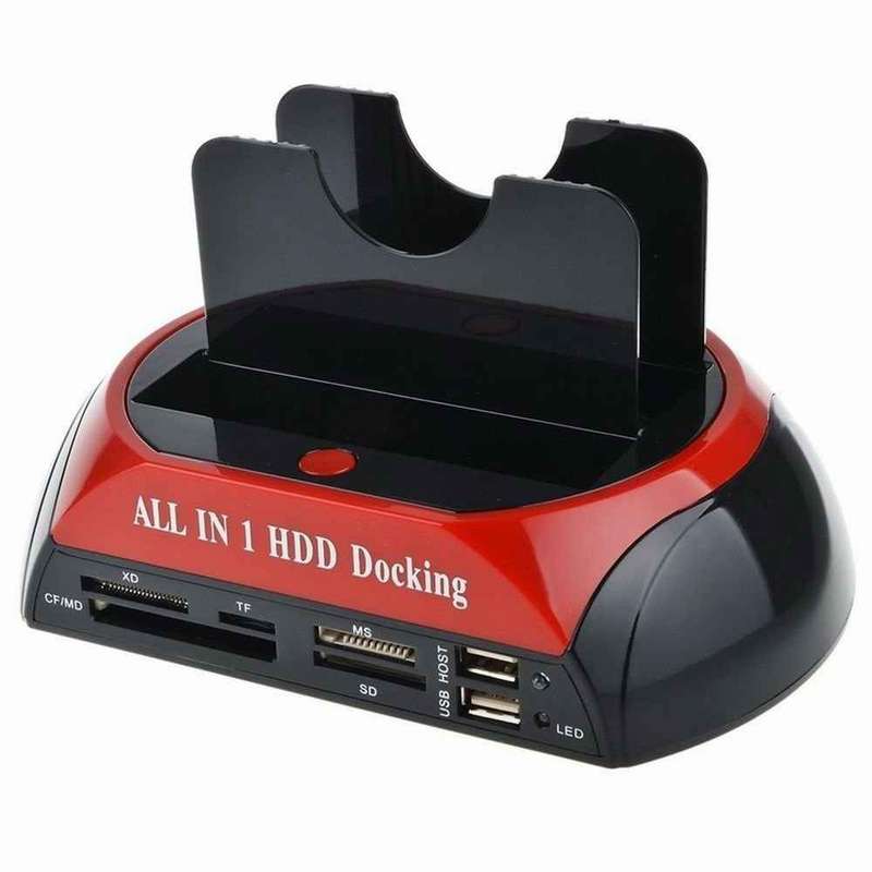 Hard Drive Docking Station with Memory Card Reader USB 2.0