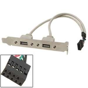 USB 2.0 Back Panel Bracket 2-Port