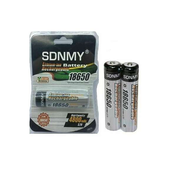 SDNMY 18650 3.7V 4800 mAh Lithium-ION Rechargeable Battery 2pcs