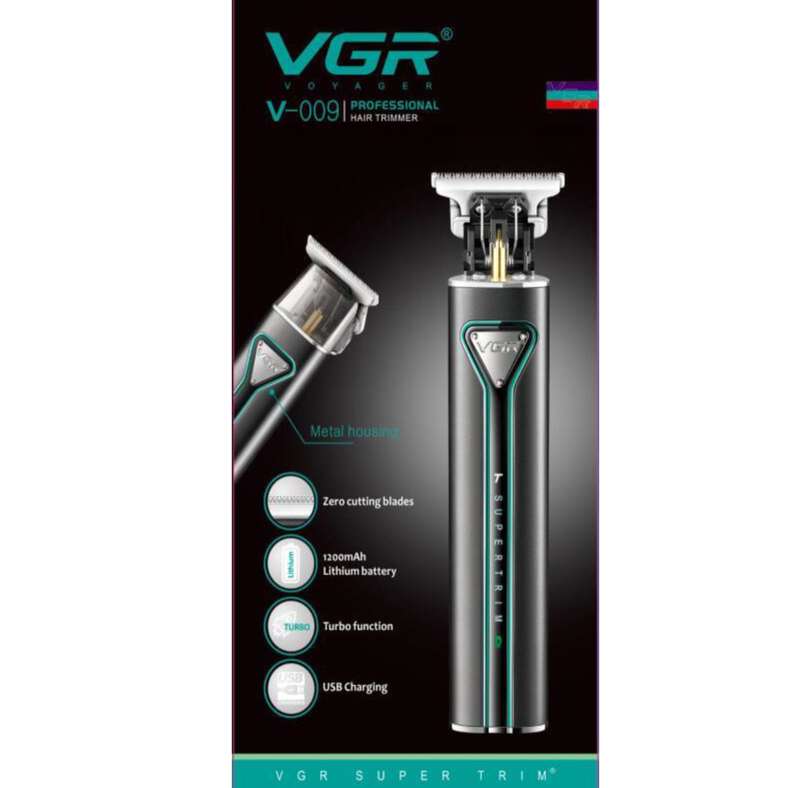 VGR V-009 Black blue professional trimmer
