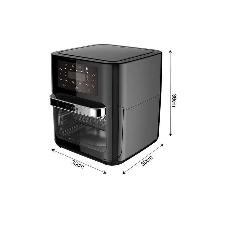 Haeger 12L  1700W Air Fryer Oven with Rotisserie