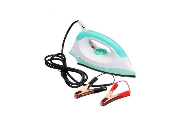 12V 150W Portable Dry Iron Powered by Jumper Cables