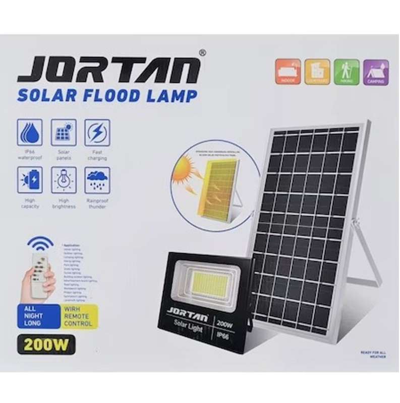 200W solar flood lamp &amp; solar panel with remote control Jortan