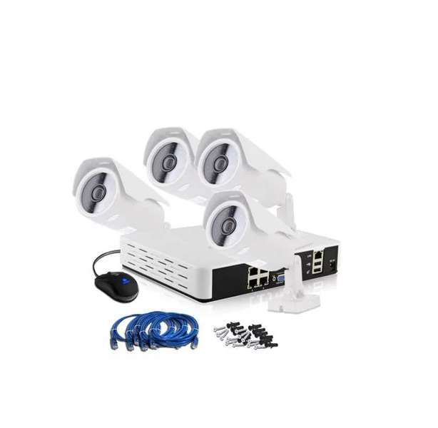4Ch IP Camera Kit with Built in POE