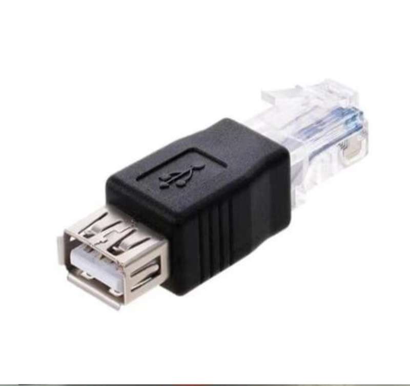 Crystal head USB type A female to RJ45 Ethernet