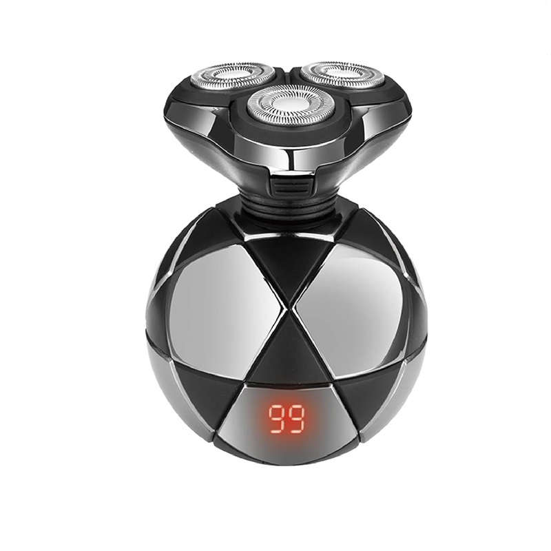 Rechargeable 5W Round Shaver With Digital Display