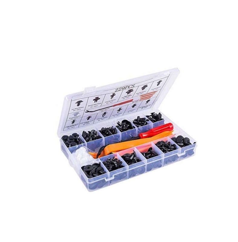 229 Piece 15 Kinds Size Car Fastener Retainer Clips Kit