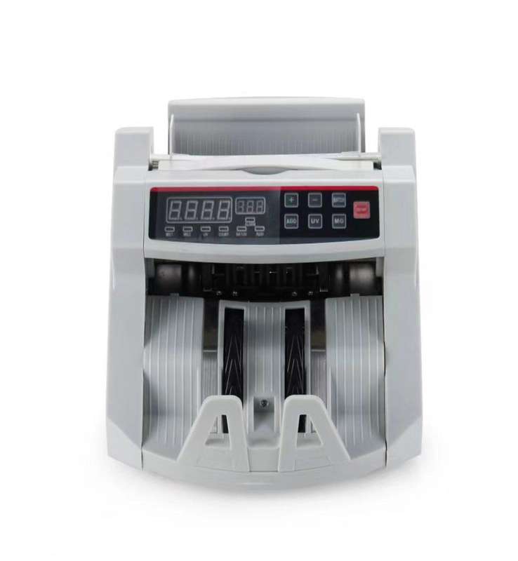 Money counter with counterfeit detection