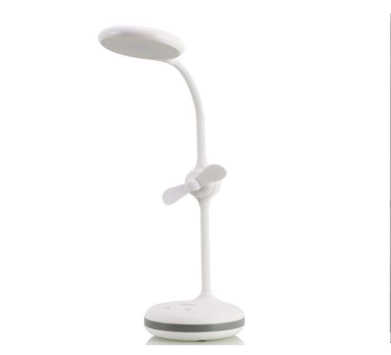 Adjustable LED lamp with mini fan