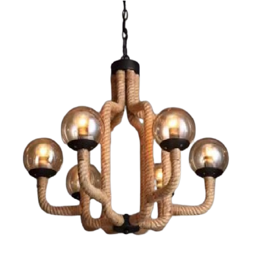Industrial Hemp Rope Hanging Pendant Lighting