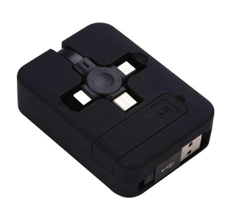 Rechargeable USB charger data cable with phone stand