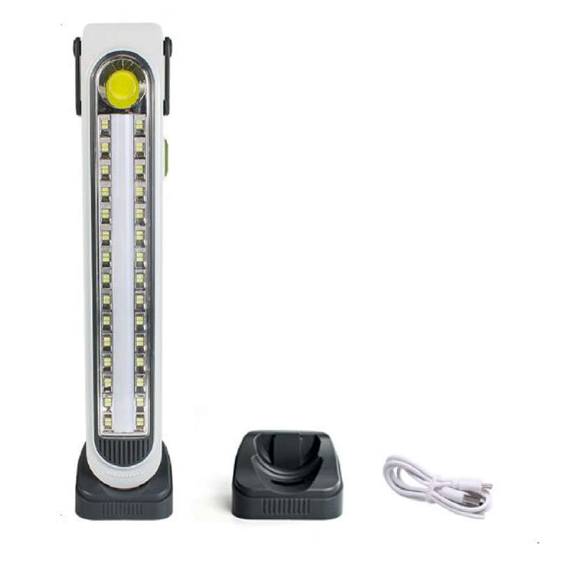 Solar Powered Portable Emergency Light With Base