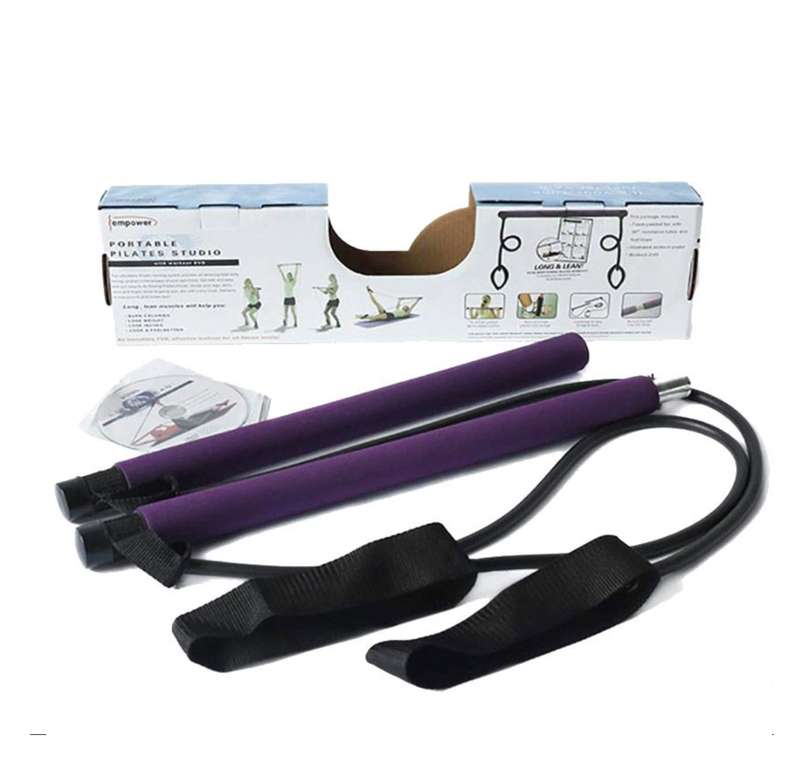 Resistance band pilates bar