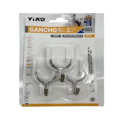 Adhesive White Hooks