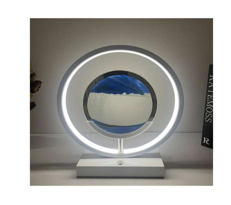 Bedroom moving sand art desktop lamp