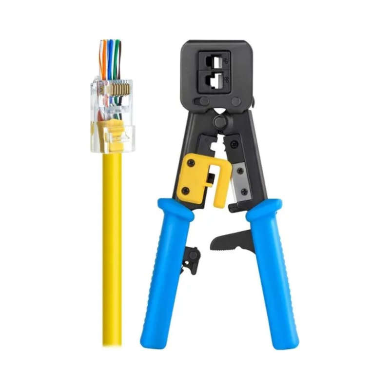 CRIMPING TOOL RJ45 PASS THROUGH AND TRIM TOOL
